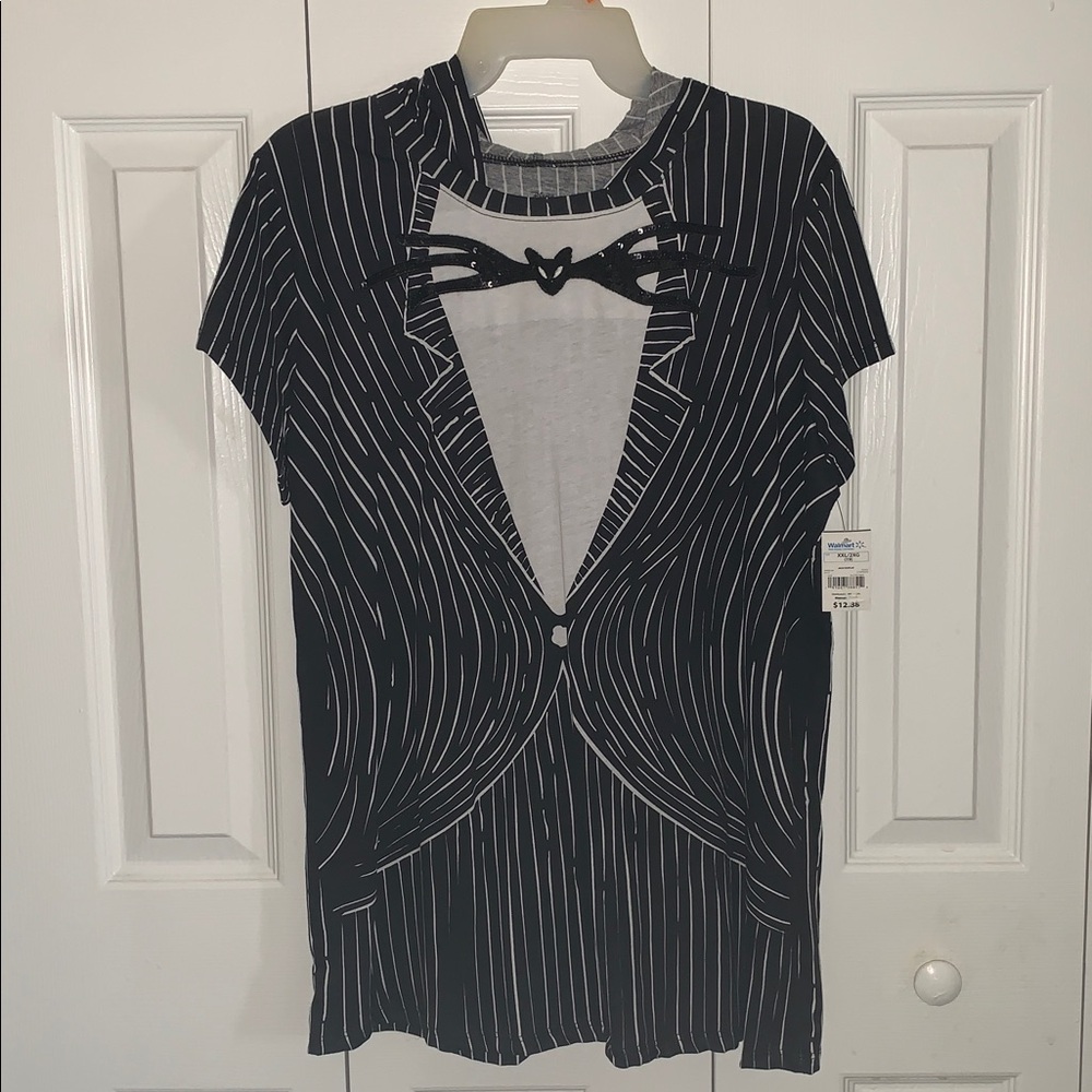 Disney Black and White Striped T-Shirt